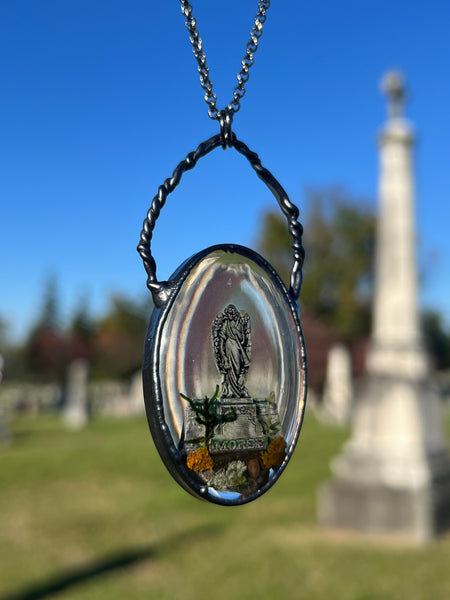 Oval Burial Plot Necklace *Mockingbird Lane Exclusive*