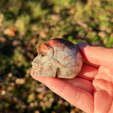 Red Stone Skull