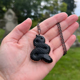 Black Obsidian Snake Necklace