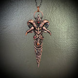 Horned Forest Goddess Copper Necklace A