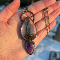 Burial Plot Necklace with Amethyst  *Mockingbird Lane Exclusive*