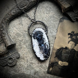 Merlinite Necklace with Gunmetal Patina