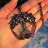 ***Discounted*** St. Michael Large Hexagon Burial Plot Necklace *Mockingbird Lane Exclusive*