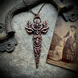 Horned Forest Goddess Copper Necklace B
