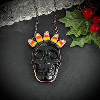 Obsidian deals skull necklace