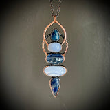 Many Shades of Blue Copper Necklace