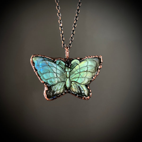 Labradorite Butterfly Necklace