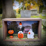 “Pink Palace” Vintage Halloween Shadow Box Magnet/Wall Hang B
