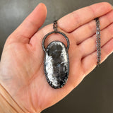 Merlinite Necklace with Gunmetal Patina
