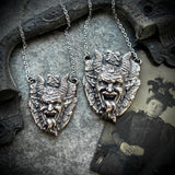 Krampus Fine Silver Plated Necklace *You Choose Size*