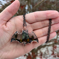 Bat Shape Burial Plot Necklace *Mockingbird Lane Exclusive*