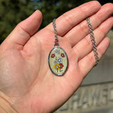 Skull Flowers Resin Necklace