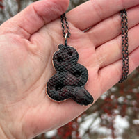 Astrophyllite and Garnet Snake Necklace