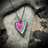 Funkite Heart Necklace with Gunmetal Patina