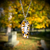Halloween Colors Ghost Resin Necklace