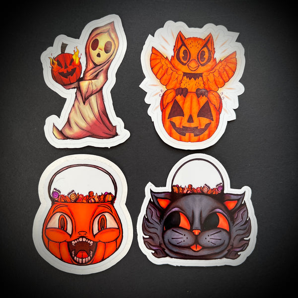 Set of 4 Halloween Stickers