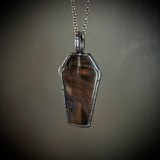 Bowlerite Coffin Necklace with Gunmetal Patina