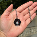 Mushroom Ghost Resin Necklace