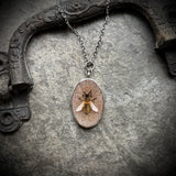 Glittery Honeybee Resin Necklace