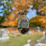 Large Oval Burial Plot Necklace *Mockingbird Lane Exclusive*