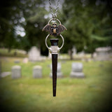 Coffin Nail Necklace with Brass Bat