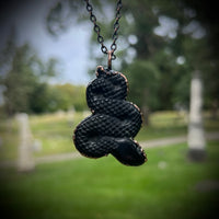 Black Obsidian Snake Necklace