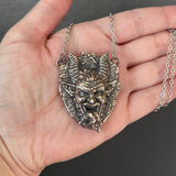 Krampus Fine Silver Plated Necklace *You Choose Size*