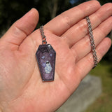 Ghost and Spiderweb Resin Necklace