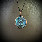 Carved Labradorite Rose Necklace