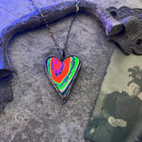 Funkite Heart Necklace with Gunmetal Patina