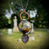 Burial Plot Necklace with Druzy Agate *Mockingbird Lane Exclusive*