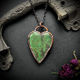 Fuschite Heart Copper Necklace