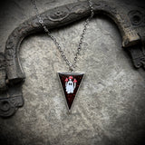 Mushroom Ghost Resin Necklace