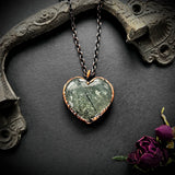 Prehnite Heart Copper Necklace