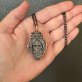 Silver Sheen Obsidian Owl Necklace