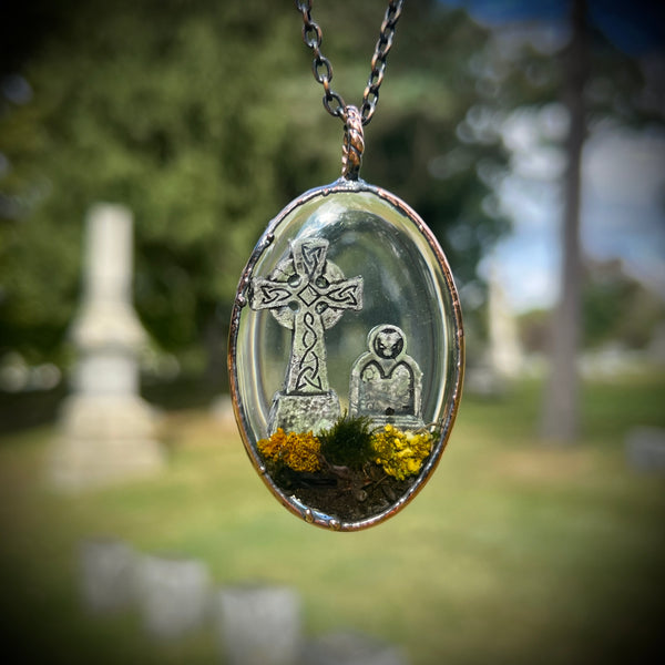 Large Oval Double Burial Plot Necklace *Mockingbird Lane Exclusive*