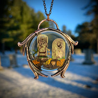 Double Burial Plot Necklace *Mockingbird Lane Exclusive*