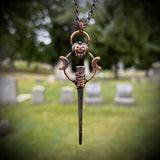 Coffin Nail Necklace with Jack O’ Lantern and Moons