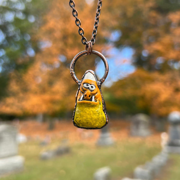 Mr Fangs (mini) Candy Corn Necklace *Alien Moon Arts Collab*