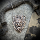 Krampus Fine Silver Plated Necklace *You Choose Size*