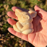 Carved Dolomite Zen Pig