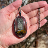 Long Oval Burial Plot Necklace with Gunmetal Patina *Mockingbird Lane Exclusive*