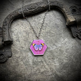 Purple Butterfly Resin Necklace
