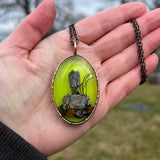 Large Oval Burial Plot Necklace with Glow Background *Mockingbird Lane Exclusive*