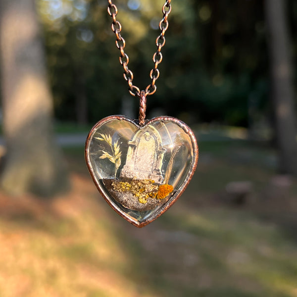 Heart Shaped Burial Plot Necklace *Mockingbird Lane Exclusive*