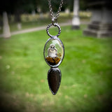 Burial Plot Necklace with Rainbow Obsidian *Mockingbird Lane Exclusive*