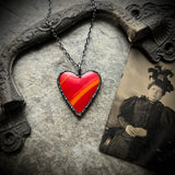 Fenton Glass Heart (from early 1900’s) Necklace