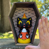 Cat with His Candy Corn Wall Hang A