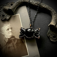 Black Obsidian Candy Copper Necklace