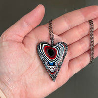 Fordite Heart Necklace